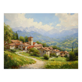 Schilderachtig Europees dorp Perfect Poster