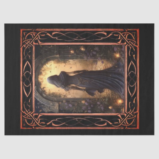 Schilderachtig Fantasy Gotische Bloemen Decoupage Tissuepapier (Voorkant)