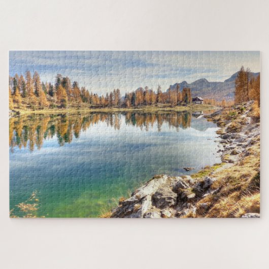 Schilderachtig Federa Lake Landscape - Lago Federa Legpuzzel (Horizontaal)