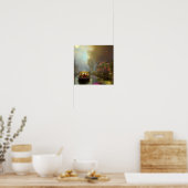 Schilderachtig Flower Boat Canal Digital Art Poster (Keuken)