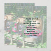 Schilderachtig Flower Garden Party Kaart (Voorkant / Achterkant)