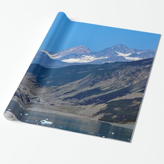 Schilderachtig foto Alaska Mountains Ocean Cadeaupapier (Uitgerold)