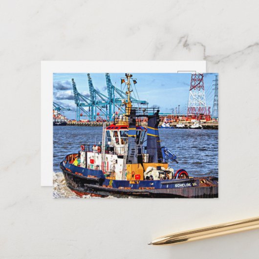 Schilderachtig foto Antwerpen, België Briefkaart (Voorkant / Achterkant in situ)