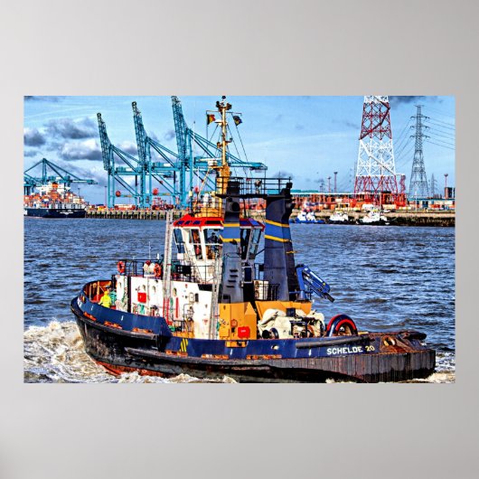 Schilderachtig foto Antwerpen, België Poster (Voorkant)