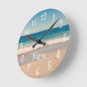 Schilderachtig foto blauwe Blauwgroen zandstrand Ronde Klok (Hoek)