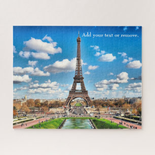 Schilderachtig foto: Eiffel Tower en Paris skyline Legpuzzel