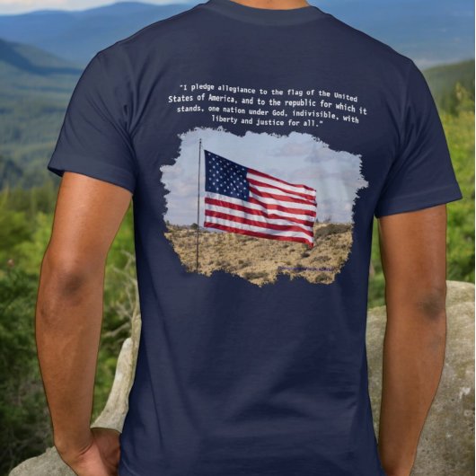 Schilderachtig foto van American Flag Pledge of Al T-shirt