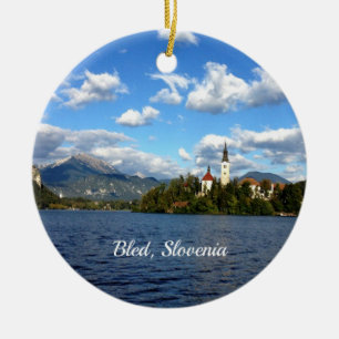 Schilderachtig foto van Bled, Slovenië Keramisch Ornament