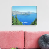 Schilderachtig foto van Crater Lake Oregon Canvas Afdruk (Insitu (Woonkamer))