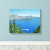 Schilderachtig foto van Crater Lake Oregon Canvas Afdruk (Insitu (Houten vloer))