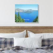 Schilderachtig foto van Crater Lake Oregon Canvas Afdruk (Insitu (Slaapkamer))