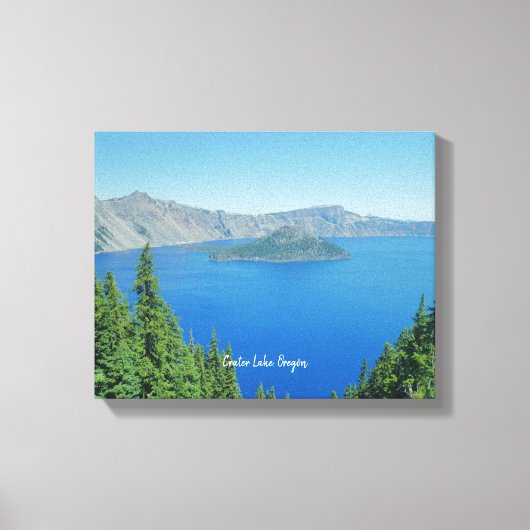 Schilderachtig foto van Crater Lake Oregon Canvas Afdruk (Voorkant)