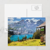 Schilderachtig foto van het Oeschinen-meer Briefkaart (Voorkant / Achterkant)