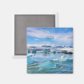 Schilderachtig foto van IJsland Magneet (Voorkant / Achterkant)