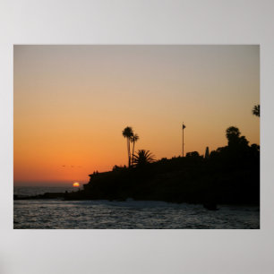 Schilderachtig foto van Laguna Beach Sunset Poster