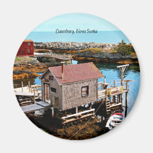 schilderachtig foto van Lunenburg, Norva Scotia Magneet