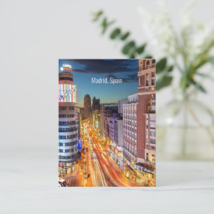 Schilderachtig foto van Madrid, Spanje; Briefkaart