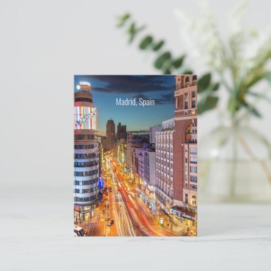 Schilderachtig foto van Madrid, Spanje; Briefkaart (Staand voorkant)