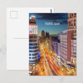 Schilderachtig foto van Madrid, Spanje; Briefkaart (Voorkant / Achterkant)