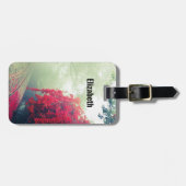 Schilderachtig foto van Misty Railroad Tracks Bagagelabel (Voorkant horizontaal)