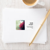 Schilderachtig foto van Misty Railroad Tracks Etiket (Insitu)