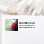 Schilderachtig foto van Misty Railroad Tracks Etiket (Insitu)