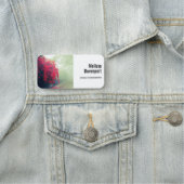 Schilderachtig foto van Misty Railroad Tracks Naamplaatje (In situ)