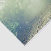 Schilderachtig foto van Misty Railroad Tracks Tissuepapier (Detail)