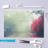 Schilderachtig foto van Misty Railroad Tracks Tissuepapier (Craft)