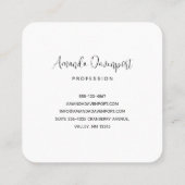 Schilderachtig foto van Misty Railroad Tracks Vierkante Visitekaartje (Achterkant)