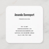 Schilderachtig foto van Misty Railroad Tracks Vierkante Visitekaartje (Achterkant)