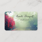 Schilderachtig foto van Misty Railroad Tracks Visitekaartje (Voorkant)