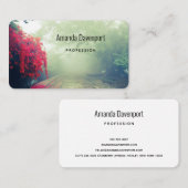 Schilderachtig foto van Misty Railroad Tracks Visitekaartje (Voorkant / Achterkant)