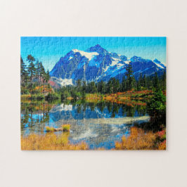 Schilderachtig foto van Mountain Sky Lake Legpuzzel