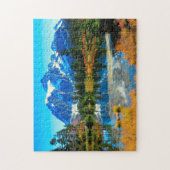 Schilderachtig foto van Mountain Sky Lake Legpuzzel (Verticaal)