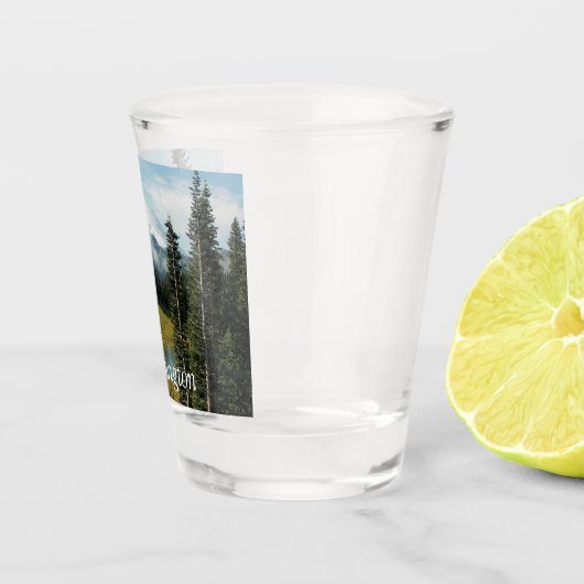 Schilderachtig foto van Rainier in Washington Shot Glas (Rechts)