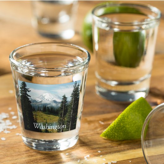 Schilderachtig foto van Rainier in Washington Shot Glas