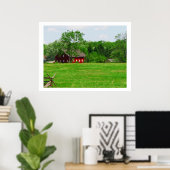 Schilderachtig foto van Red Barn Poster (Thuiskantoor)