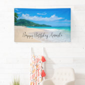 Schilderachtig foto van Tropisch strand op zaterda Spandoek (Insitu)