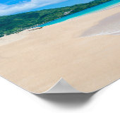 Schilderachtig foto van tropisch strand poster (Hoek)