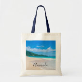 Schilderachtig foto van tropisch strand tote bag (Voorkant)