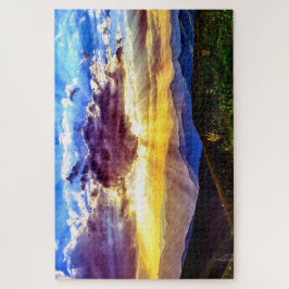 Schilderachtig fotobergen Sunbeams Meadow Puzzle Legpuzzel
