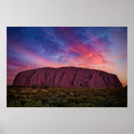 Schilderachtig fotografie - Uluru bij zonsondergan Poster