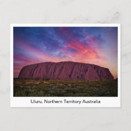 Schilderachtig fotografie - Uluru op zonsondergang Briefkaart