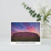 Schilderachtig fotografie - Uluru op zonsondergang Briefkaart (Staand voorkant)