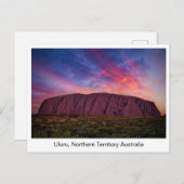 Schilderachtig fotografie - Uluru op zonsondergang Briefkaart (Voorkant / Achterkant)