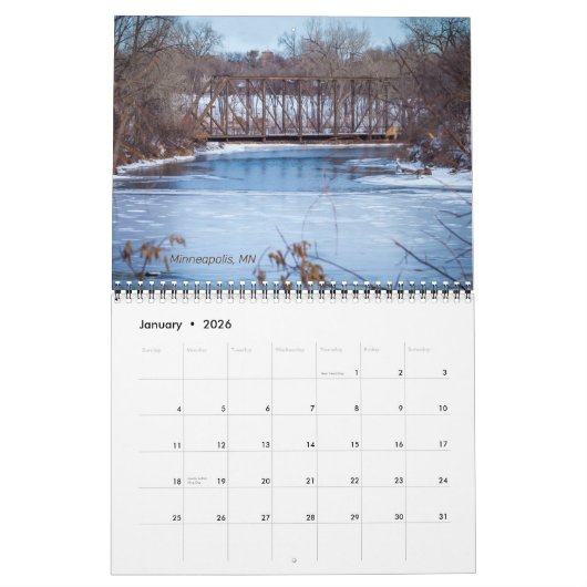 Schilderachtig fotografie van water en lucht kalender (Jan 2026)