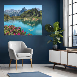 Schilderachtig foto's 'Elke dag is een cadeautje' Foto Afdruk