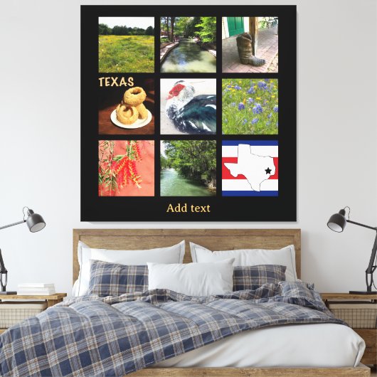 Schilderachtig foto's van Texas Canvas Afdruk (Insitu (Slaapkamer))