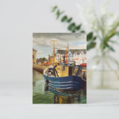 Schilderachtig Galway City Ierland Vist Boat Briefkaart (Staand voorkant)